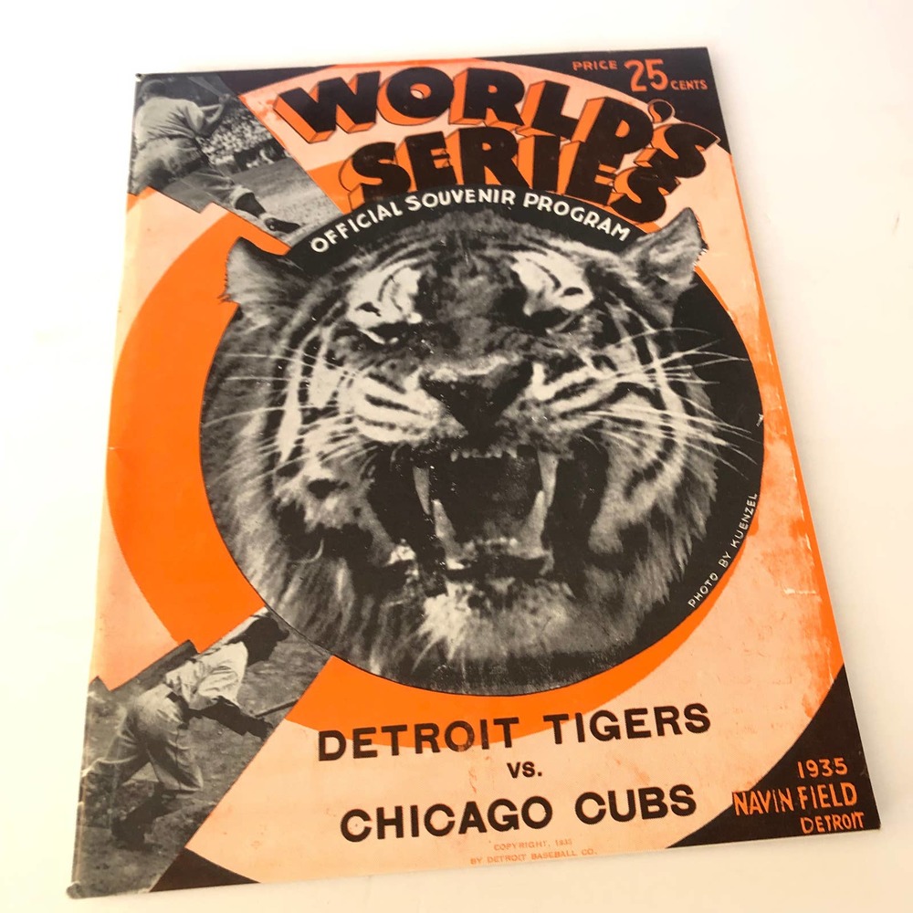 1935 World Series Program Opie Reprint Detroit Tigers vs. Chicago Cubs